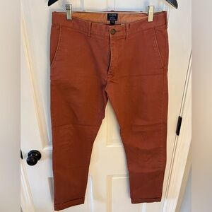 JCrew Driggs clay/burnt orange men’s pants 30x30